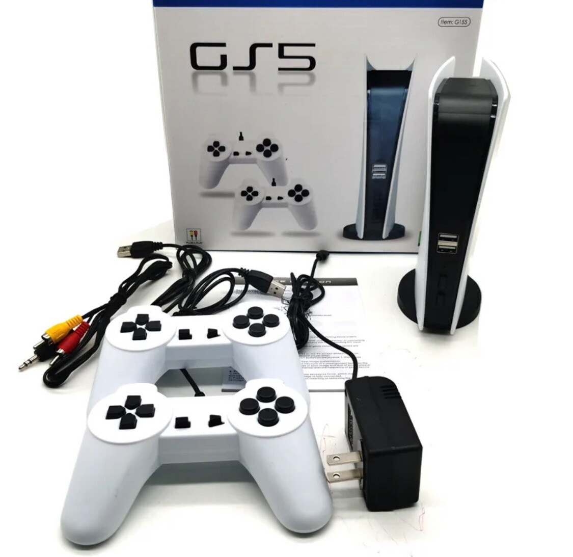 New GS5 Gamestation 5 Console 200 Classic Retro Games USB Wired Two Controllers