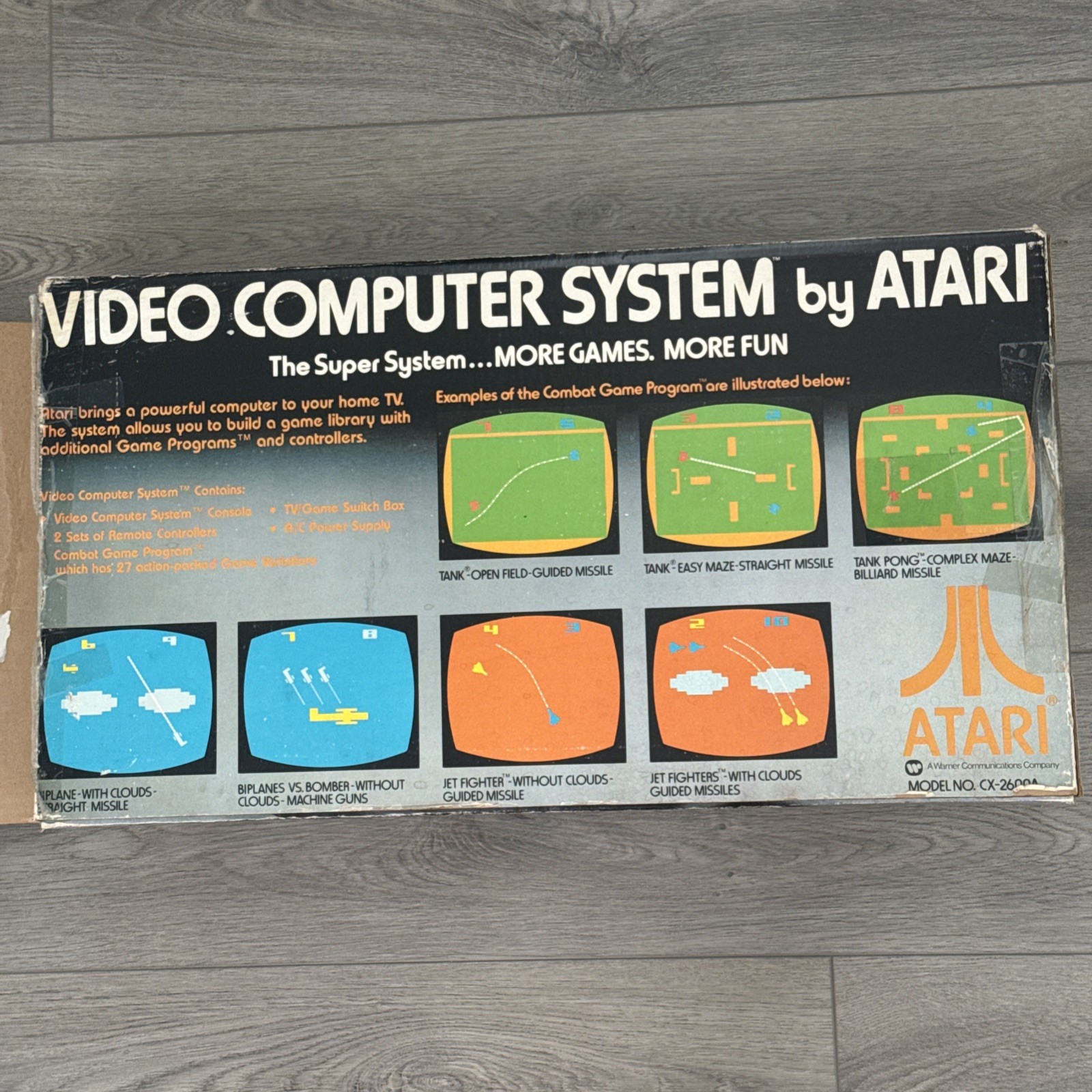 Atari CX-2600A Video Computer System Complete Original cardboard inserts Tested