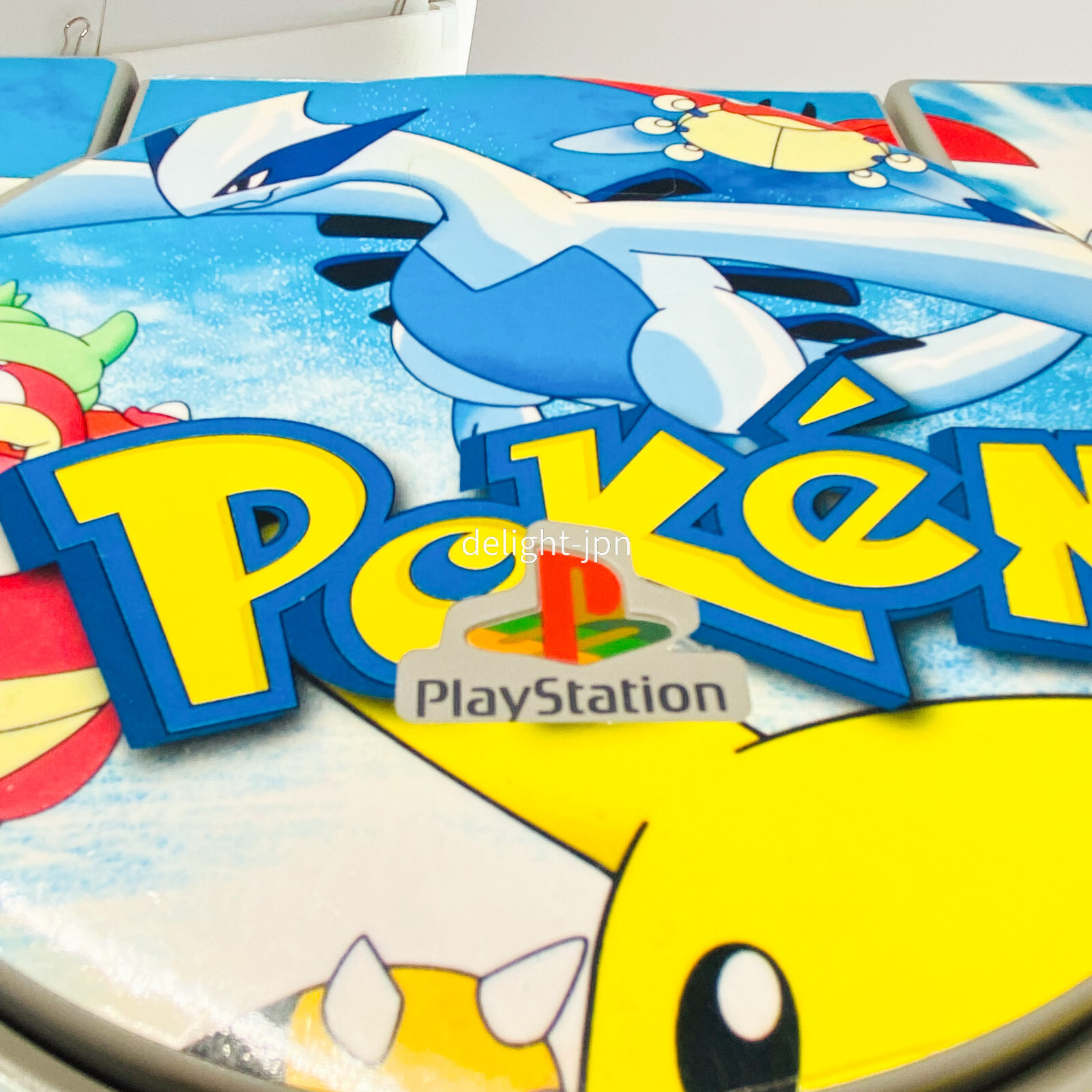 PS1 CONSOLE SCPH-5000 POKEMON STICKER PlayStation JAPANESE JAPAN IMPORT BOX
