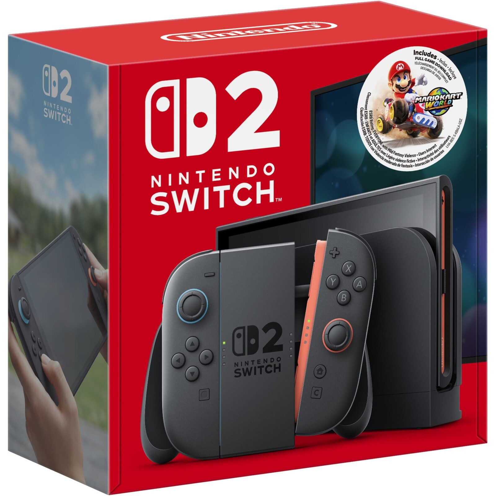 NEW – Nintendo Switch 2 Handheld Console System with Mario Kart World Bundle