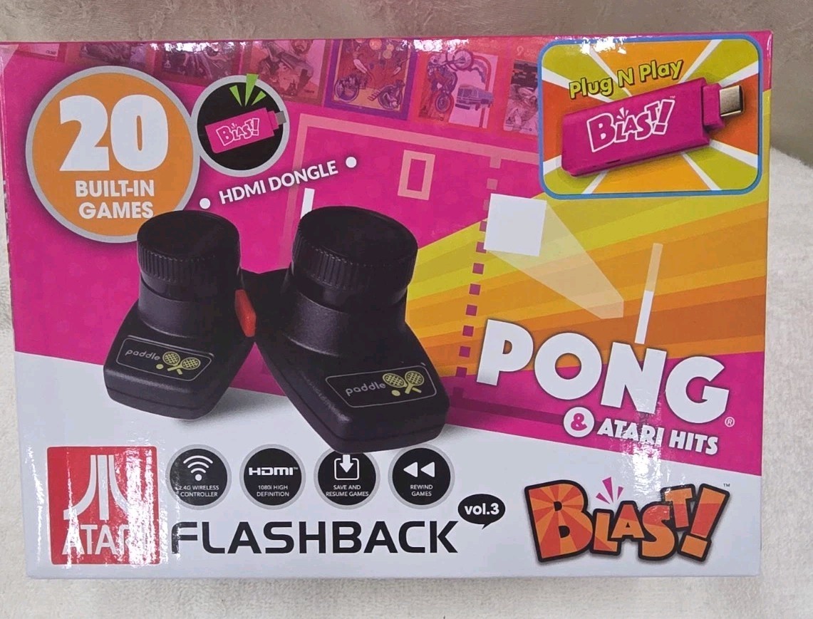 Atari Flashback Blast Vol.3 Pong & Atari Hits Plug & Play Videogame