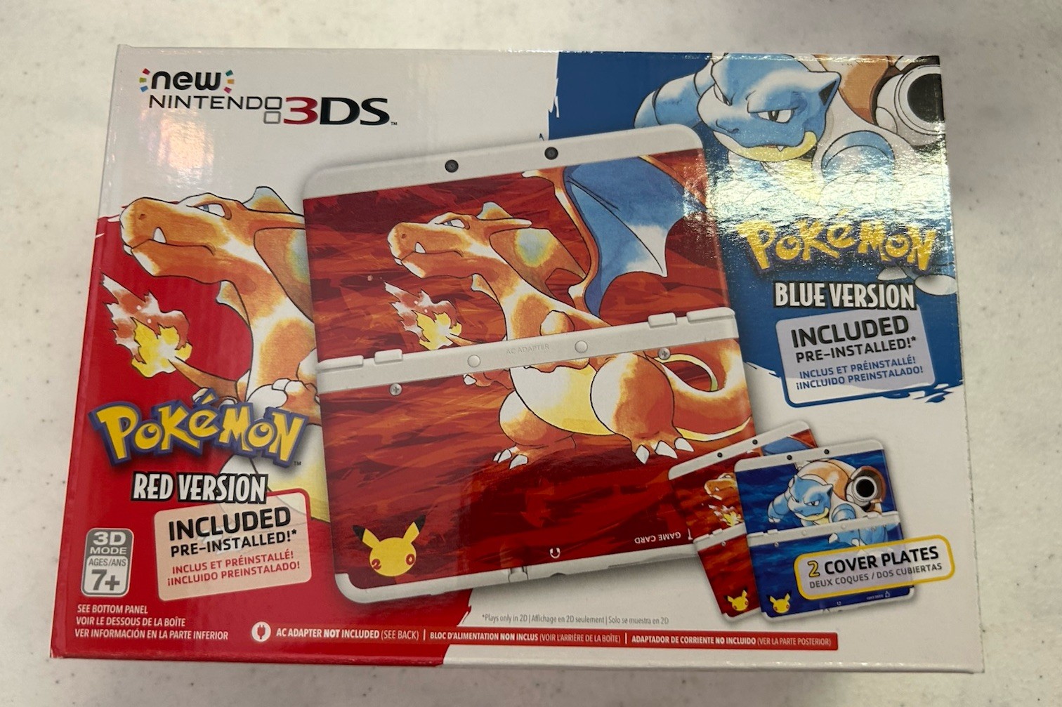 Nintendo 3DS Pokemon 20th Anniversary Never Opened Red and Blue Version
