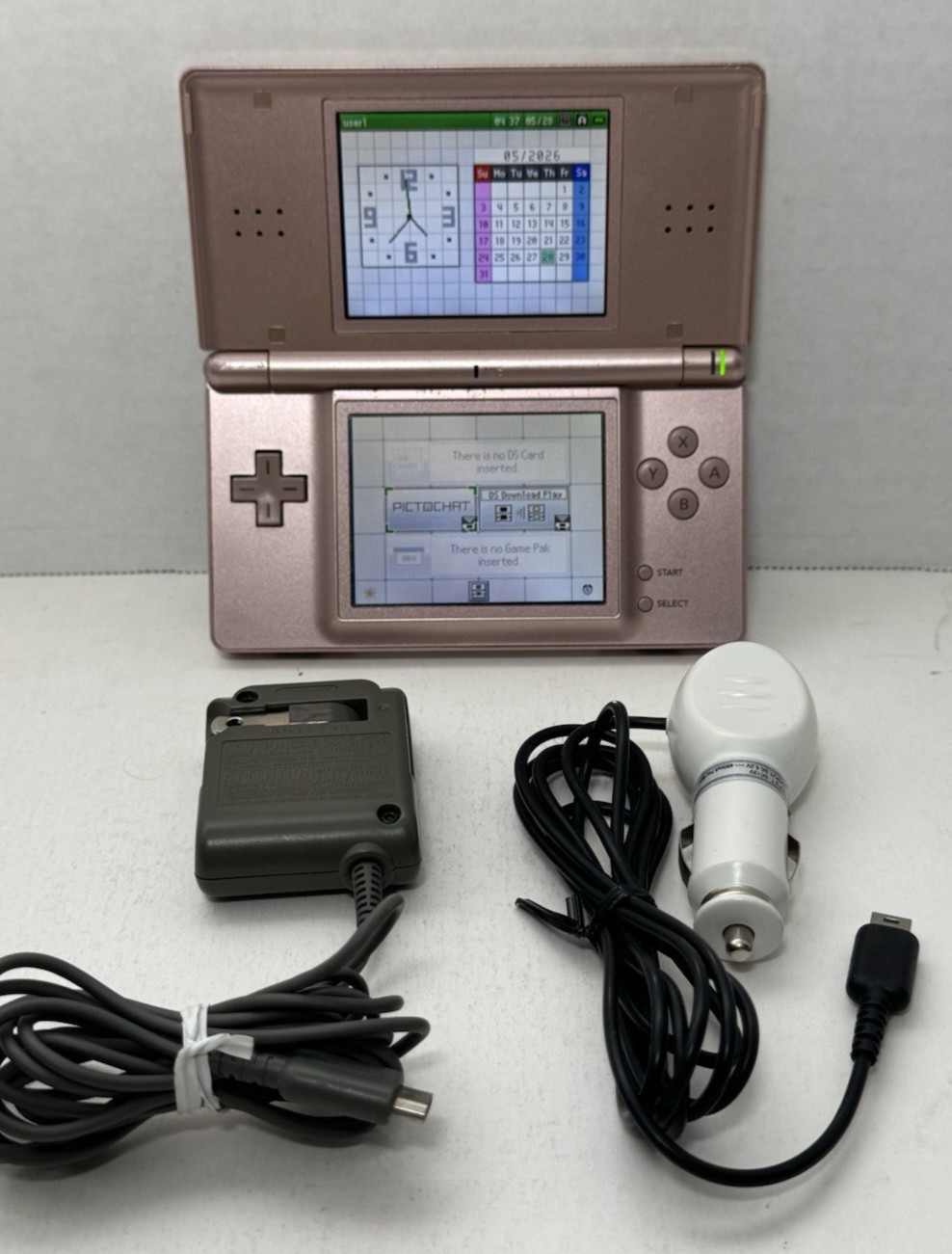Nintendo DS Lite Pink Handheld System with Charger