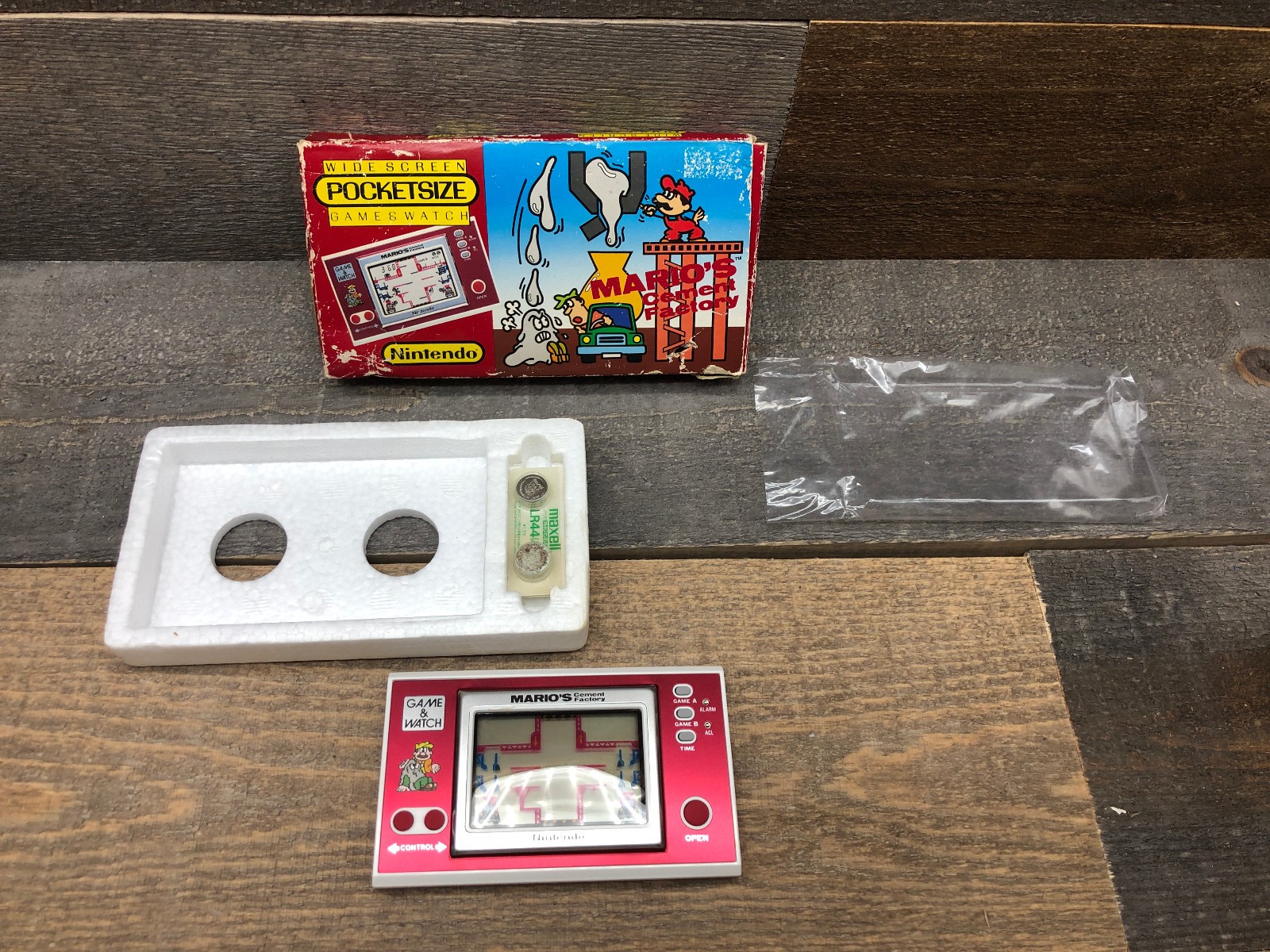 Nintendo Game & Watch Pocketsize MARIO’S CEMENT FACTORY ML-102 With Box