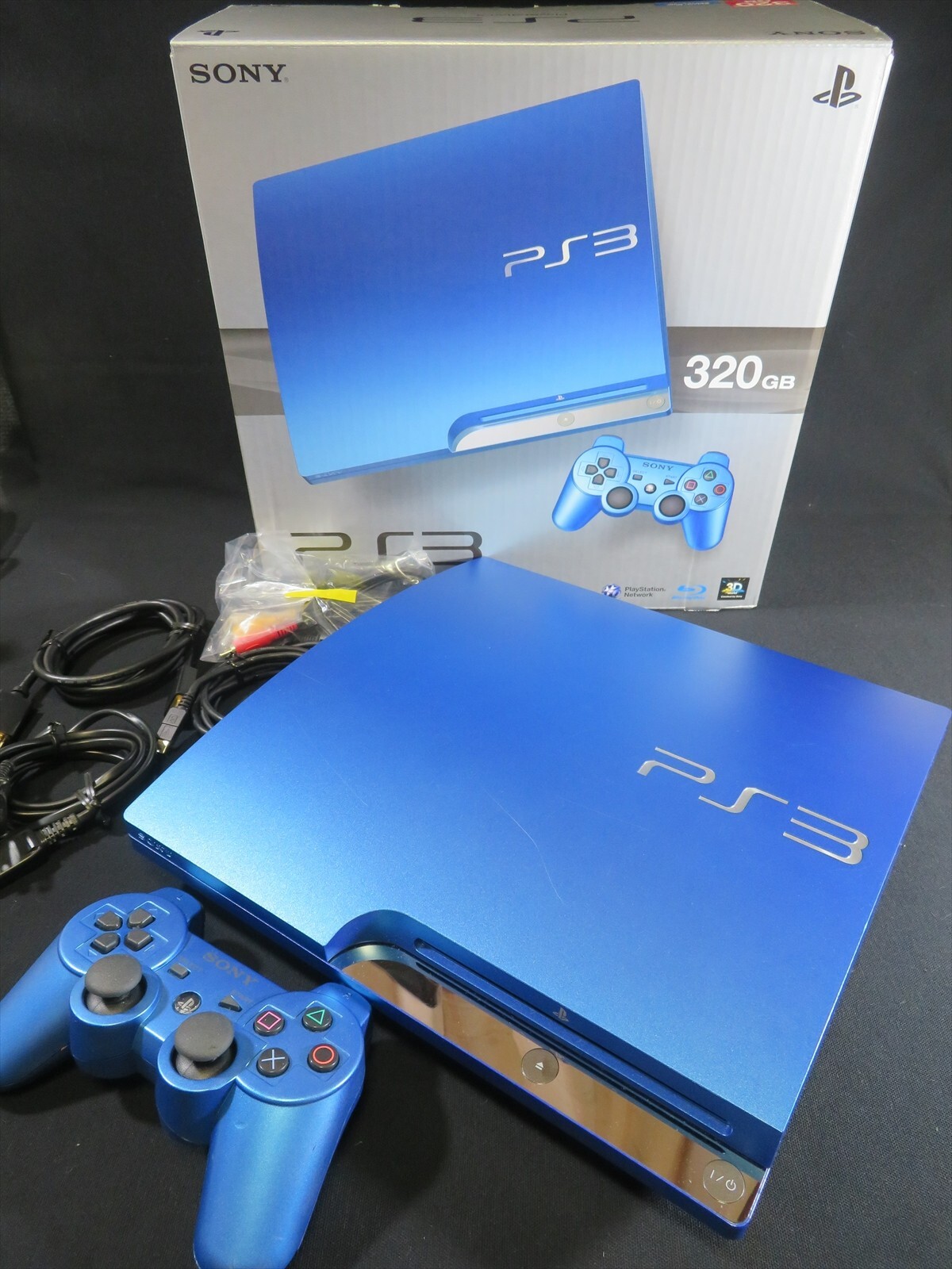 PS3 splash blue console 320gb Playstation SONY games video game Japan cech-3000b