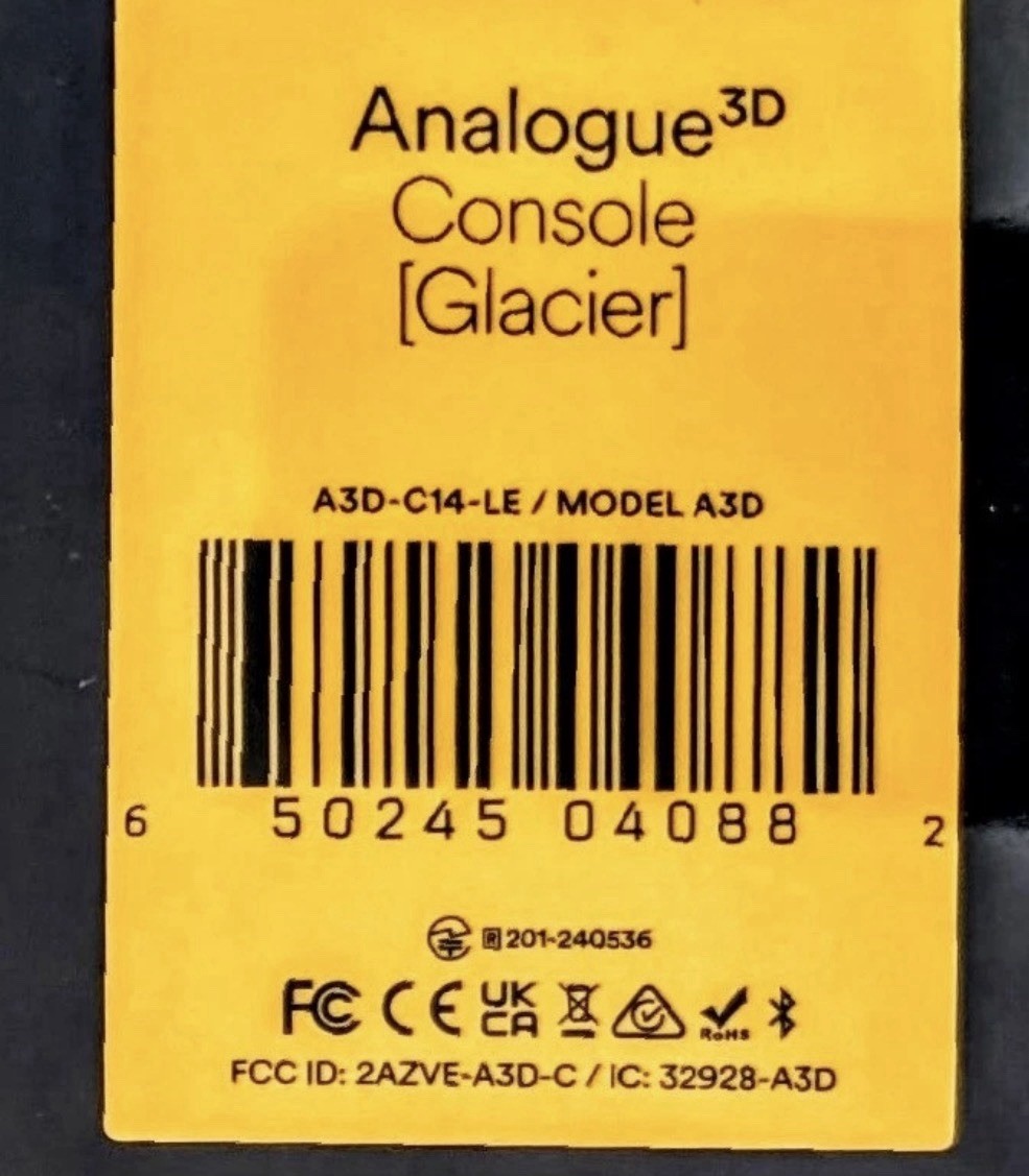 Analogue 3D Console – Prototype GLACIER N64 Limited Edition