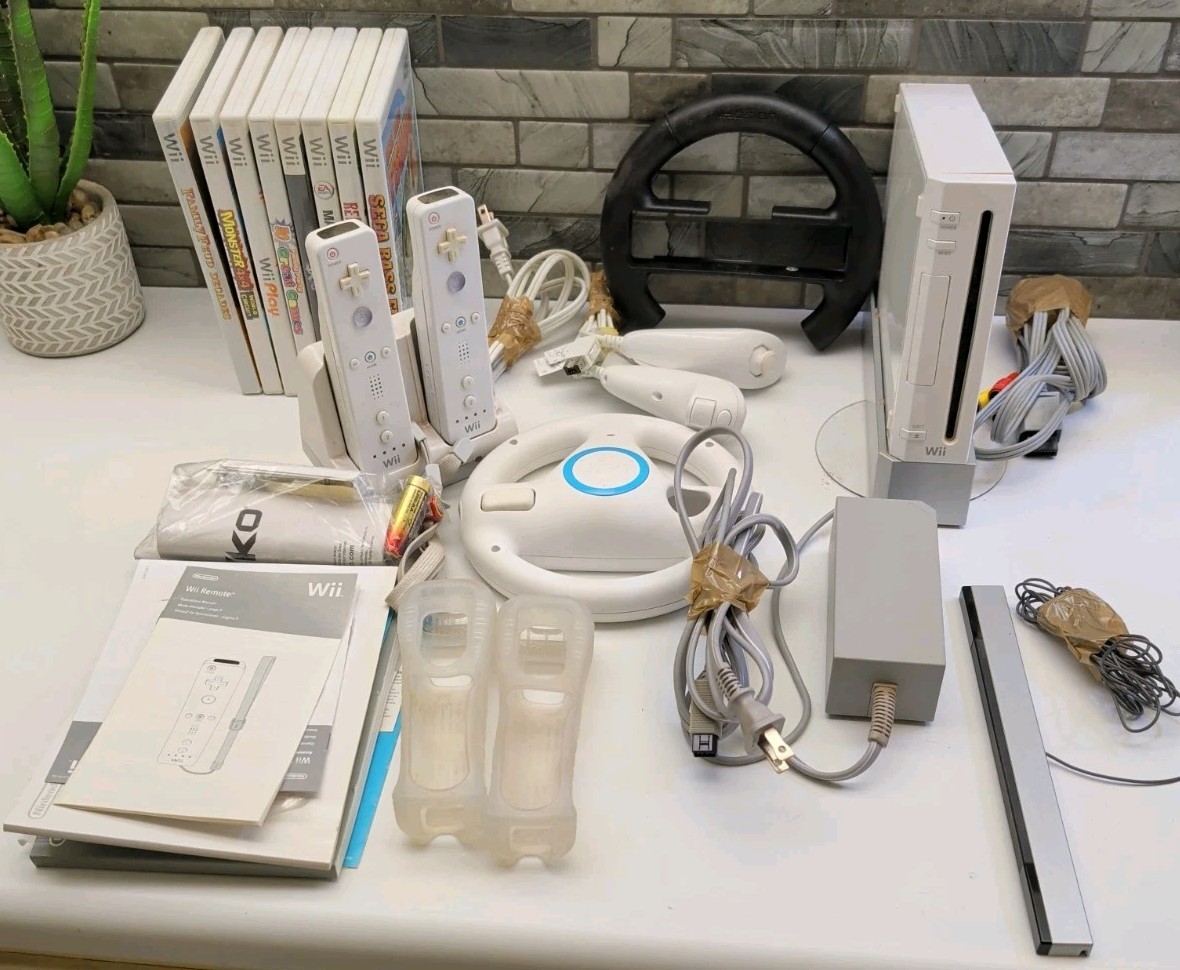 Nintendo Wii Console, Games, Accessories Bundle -all Tested Works