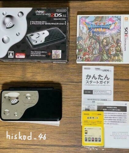 Nintendo 2DS LL XL Metal SLIME Edition Console Dragon Quest Hagure & Game Soft