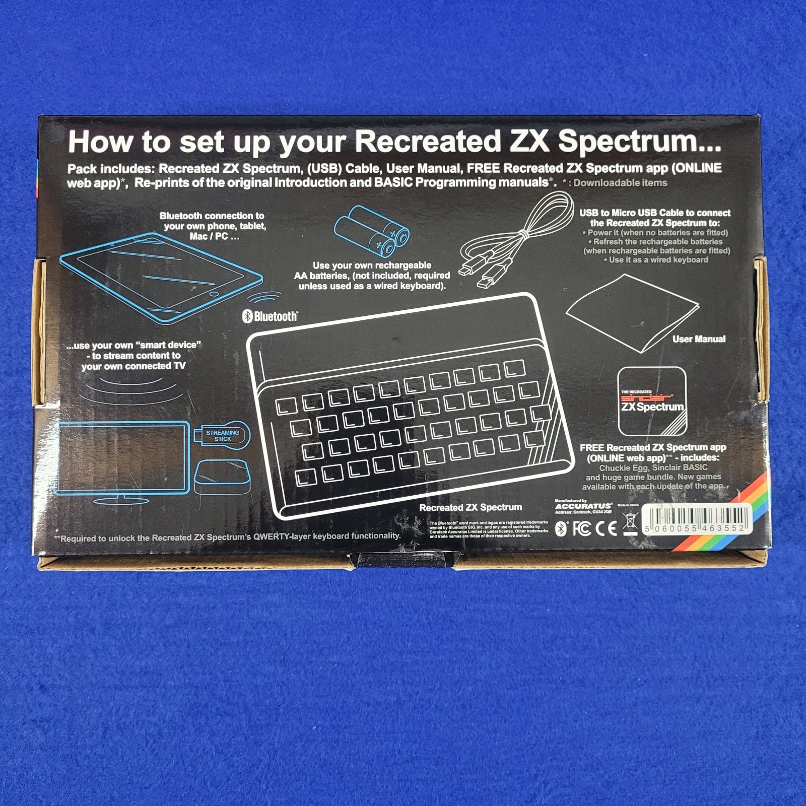 SINCLAIR ZX SPECTRUM The WIRELESS RECREATED EDITION (Phone Tablet Mac PC TV)
