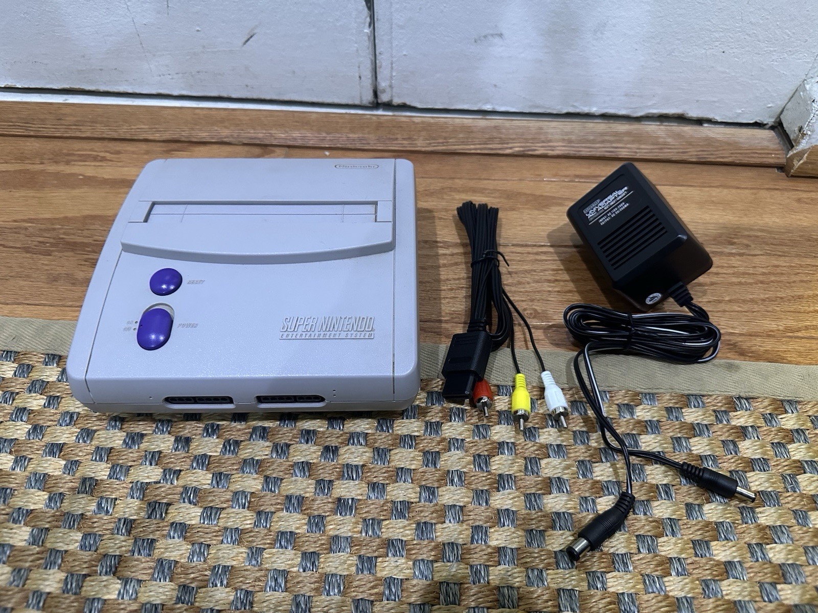 RGB Bypass Mod Super Nintendo SNES JR Mini 1-CHIP SNS-101 Console and Cables Q