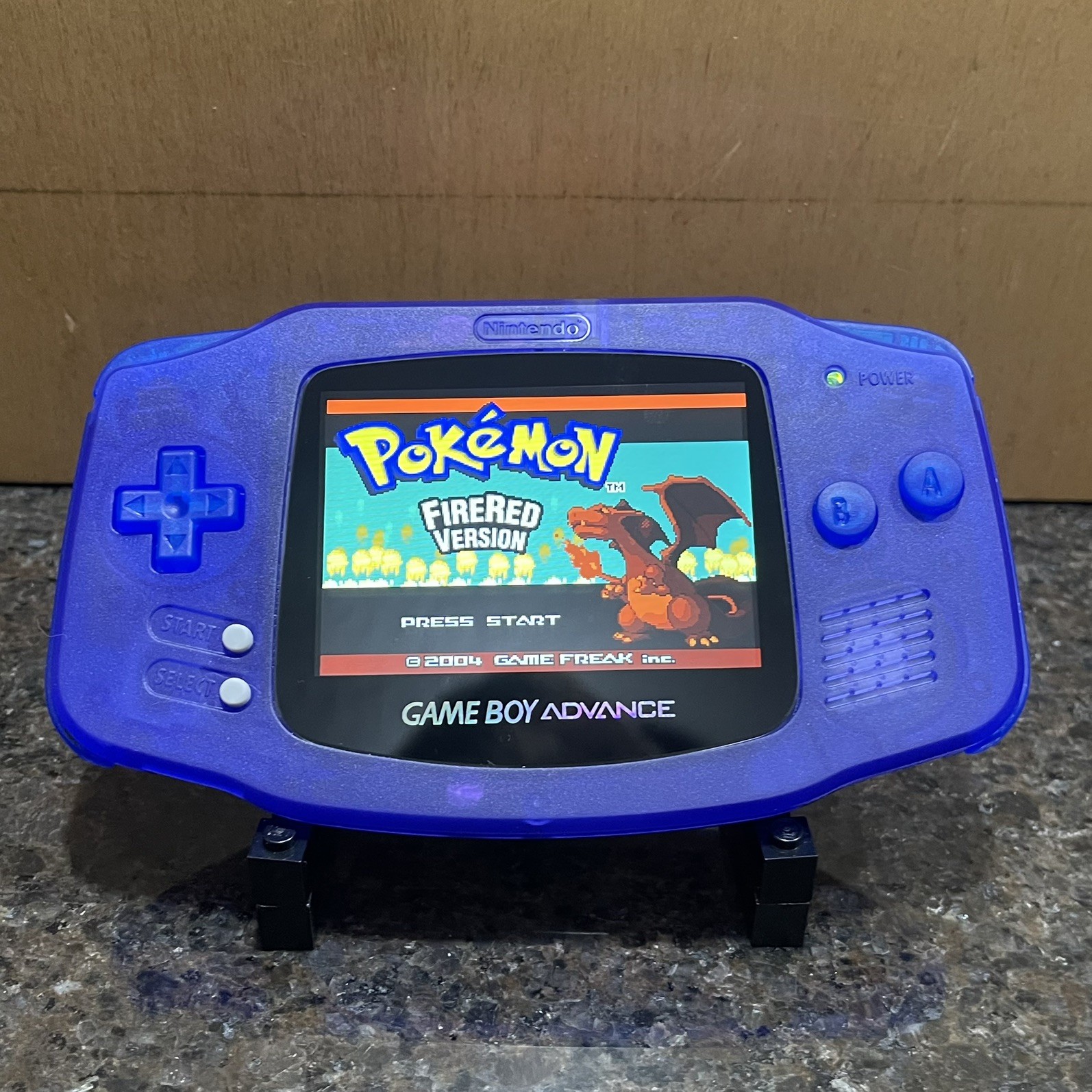Clear Blue GameBoy Advance GBA Console w/ IPS Backlight Backlit LCD Custom