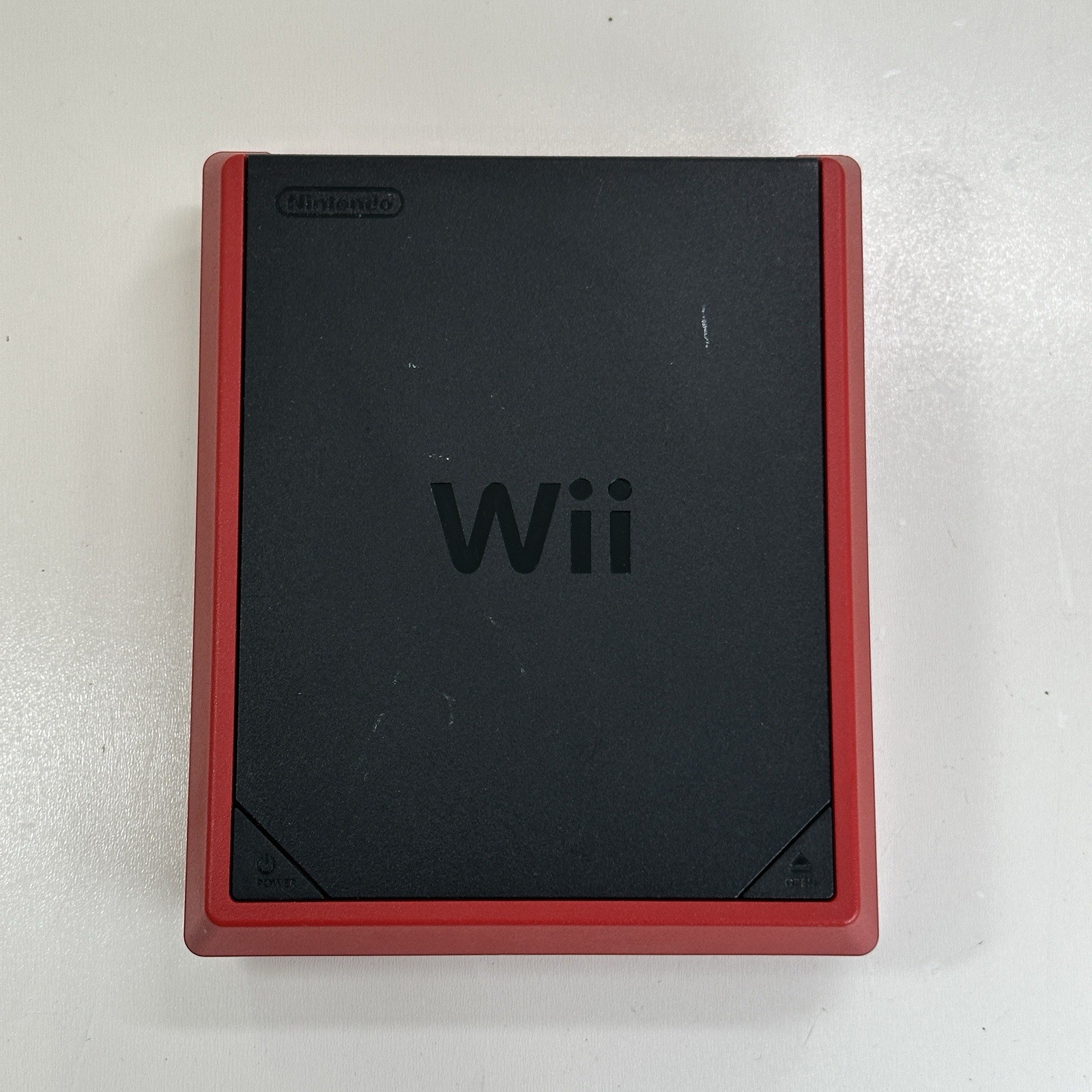 Nintendo Wii Mini Video Game Console Only RVL-201 Red 8GB Works Tested