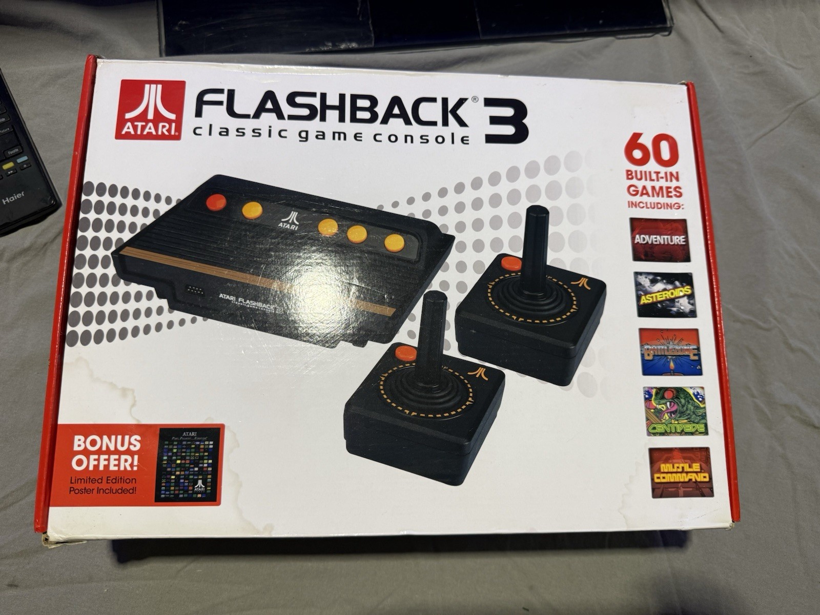 Atari Flashback 3 Classic Game Console New Tested 60 Built-In Games